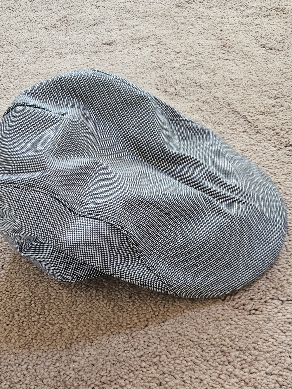 Tribe Headgear Flat Cap Gray Black Houndstooth Newsboy S/M NWT